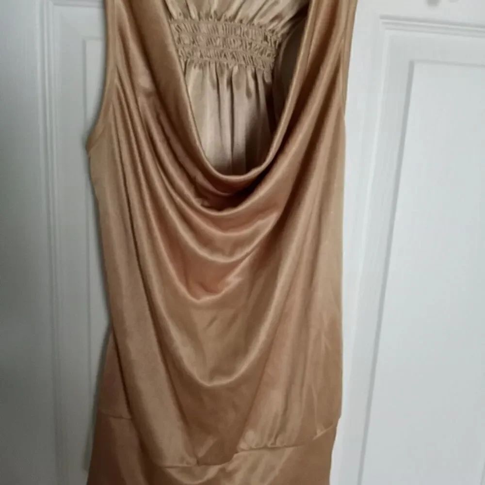 Candies Sleeveless Gold Elastic Back Blouse S.